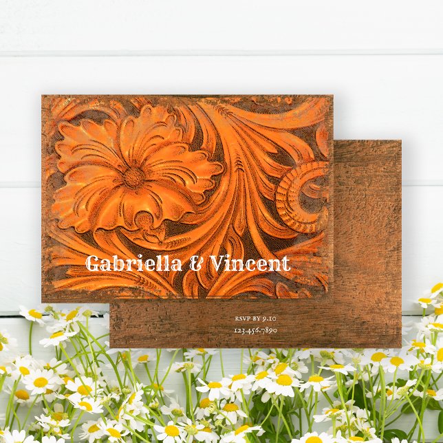 Rustikale Blume Paare Western Polterabend Einladung (Von Creator hochgeladen)