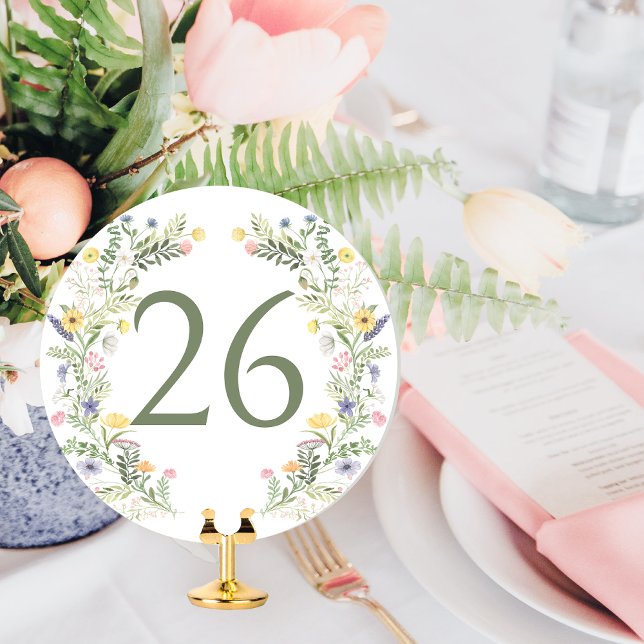 Rustikale Blume Sommerhochzeit Tischnummer (Von Creator hochgeladen)