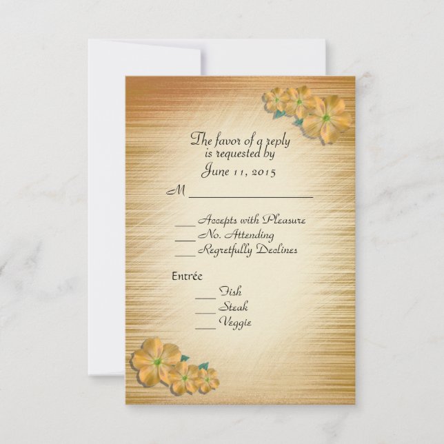 Rustikale Blume UAWG mit Auswahl an Betten RSVP Karte (Vorderseite)