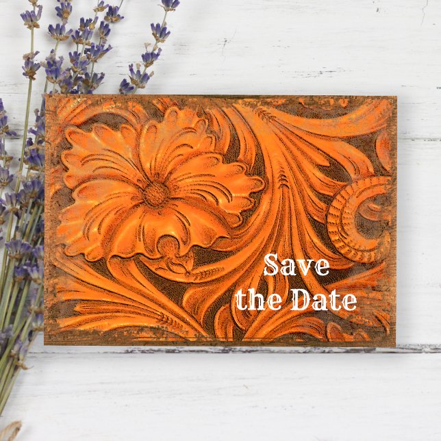 Rustikale Blume Western Save the Date Einladung (Von Creator hochgeladen)