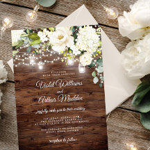 Rustikale Blumen-Lichterkette Hochzeit