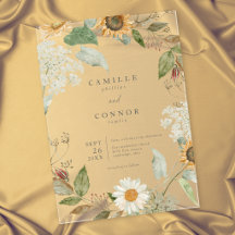 Rustikale Blumen-Sonnenblumen-Wildblumen-Hochzeit