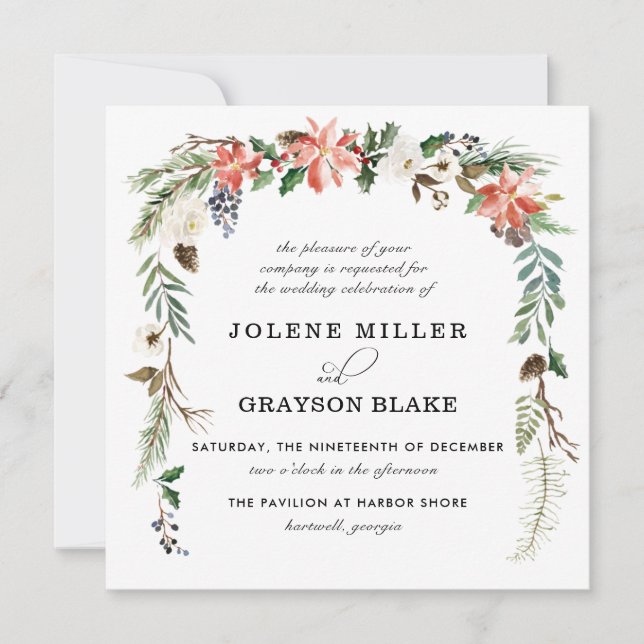 Rustikale Blumen | Winterliche Botanische Hochzeit (Vorderseite)