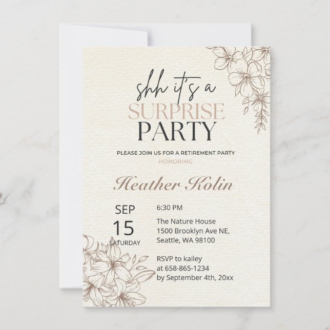 Rustikale Blumenausleihkarte online Einladung (Vorderseite)