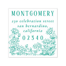 Rustikale Blumenbanden Familienname und Rücksendea