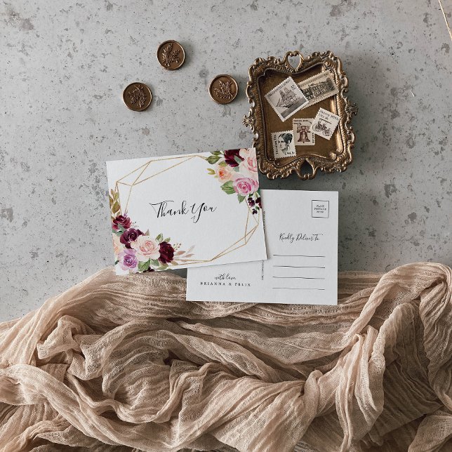 Rustikale Blumenblätter und Botanische Blätter Vie Postkarte (Von Creator hochgeladen)