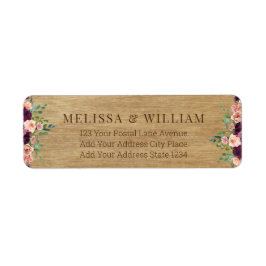 Rustikale Blumenbräune Hochzeitsfeier Rücksendeadr