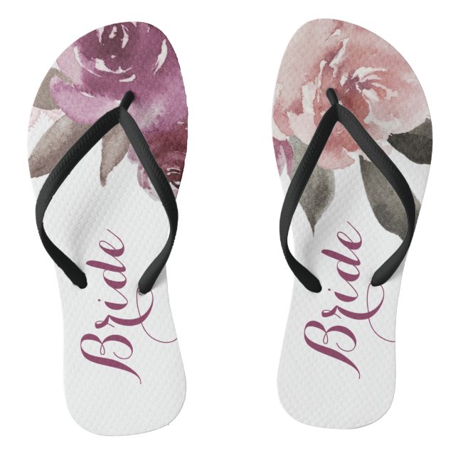 Rustikale Blumenbraut Hochzeit im Herbst Flip Flops (Fußbett)