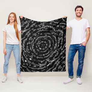 Rustikale Blumengarten Folklorekunst Fleece