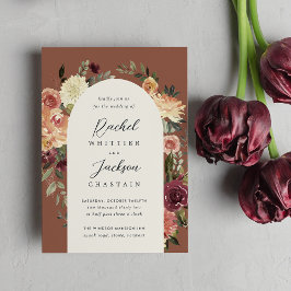Rustikale Blumenhochzeit Einladung