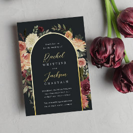 Rustikale Blumenhochzeit Folieneinladung