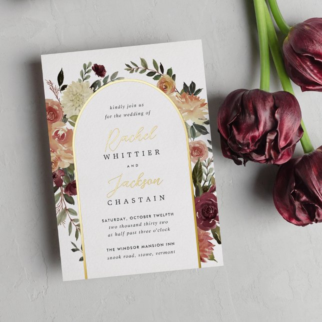 Rustikale Blumenhochzeit Folieneinladung (Von Creator hochgeladen)