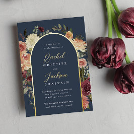 Rustikale Blumenhochzeit Folieneinladung