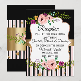 Rustikale Blumenkarte für die Hochzeitsempfehlung Einladung