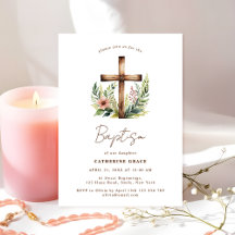 Rustikale Blumenkreuz-Taufe & Christening