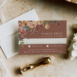 Rustikale Blumenküche Wahl zum Hochzeitsessen RSVP Karte