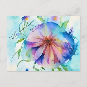 Rustikale Blumenwiese Blumenwiese Individuelle Nam Postkarte