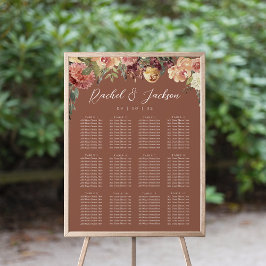 Rustikale Blumenzellenübersicht Poster