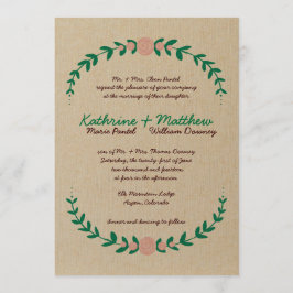 Rustikale Blumenzeremonie Einladung