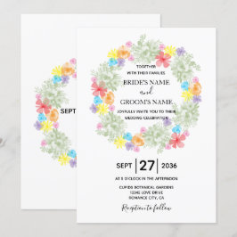 Rustikale Blumenzeremonie Einladungen