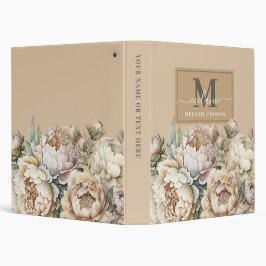 Rustikale Blush Peongs Skriptname Monogram 2,5 Cm Ordner