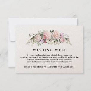 Rustikale Blush Wedding Wunschkarte RSVP Karte