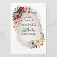 Rustikale blutblütenblütenblütenblümliche Hochzeit