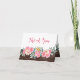 Rustikale Blüte geklappt Dankeschön Karte