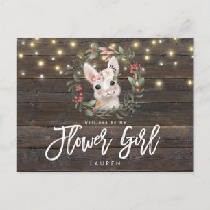 rustikale Blüte wird meine Blume sein Ankündigungspostkarte