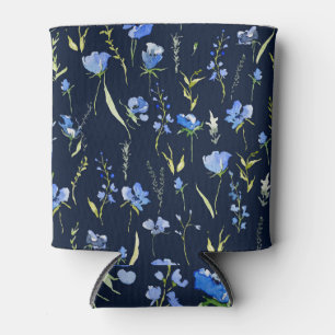 Rustikale Blüten: botanische Illustration. Dosenkühler