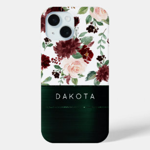 Rustikale Blüten Terracotta und Marsala Red Cust Case-Mate iPhone Hülle
