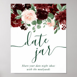 Rustikale Blüten   Terrakotta Marsala Date Night G Poster