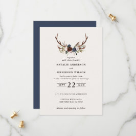 Rustikale Blüten und Geweihe Hochzeitsnacht Bordea Save The Date