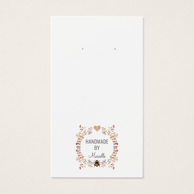 Rustikale Blütenerringerverschlusskarte (Vorderseite)