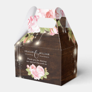 Rustikale Blütenhochzeit Geschenkschachtel