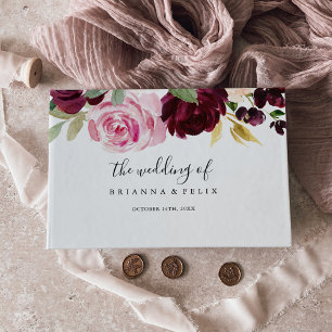 Rustikale Blütenhochzeit und botanische Foliage Gästebuch