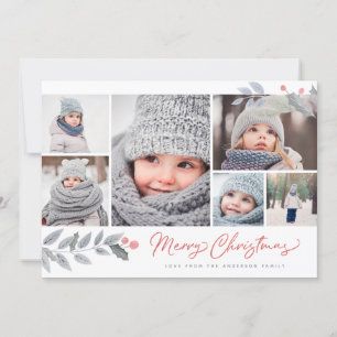 Rustikale Blütenwelt Frohe Weihnachten Multi-Foto 