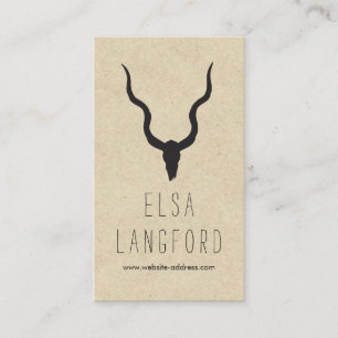 Rustikale, Bohemische Antlerkarte Visitenkarte