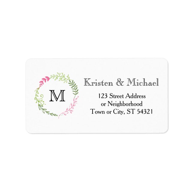 Rustikale Bohemische Frühjahrsfolienfeier Adressaufkleber (Vorne)