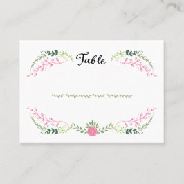 Rustikale Bohemische Frühjahrsfolienfeier Platzkarte