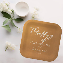 Rustikale Bohemische Hochzeit Pappteller