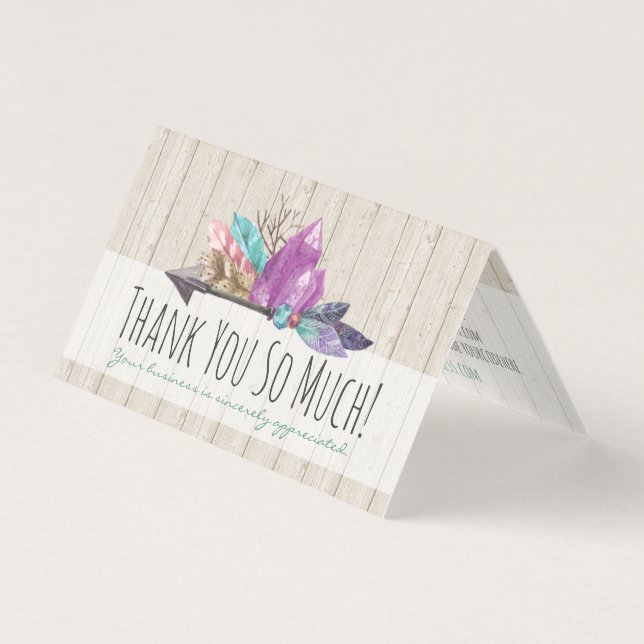 Rustikale Bohemische Kristalle & Arrow Wood Vielen (Vorderseite)