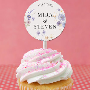 Rustikale Böhmische Blumenhochzeit Runder Aufkleber