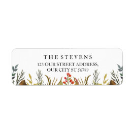 Rustikale Boho Animals Watercolor Foliage Hochzeit