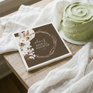 Rustikale Boho-Botanische Brautparty Serviette