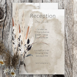 Rustikale Boho Bouquet Moderne Empfang Card RSVP Karte