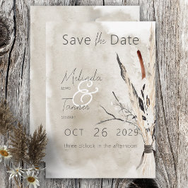 Rustikale Boho Bouquet Moderne Hochzeit Save The Date
