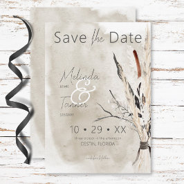 Rustikale Boho Bouquet Moderne Hochzeit Save The Date