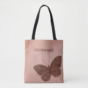 Rustikale Boho Brown Butterfly-Tasche