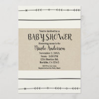 Rustikale Boho Chic Baby Dusche Moderne Kraft Mini
